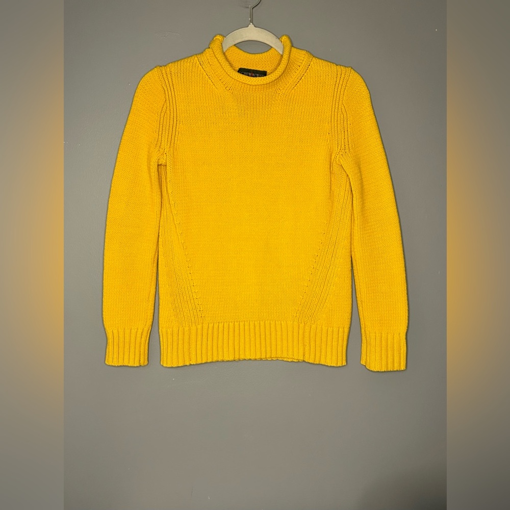 J Crew Always Rollneck Sweater Womens XXS Gold Yellow‎ Turtleneck Thick Pullover